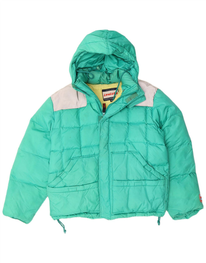 Jachetă căptușită cu glugă pentru bărbați INVICTA IT 48 Medium Turcoaz Colorblock Nylon
