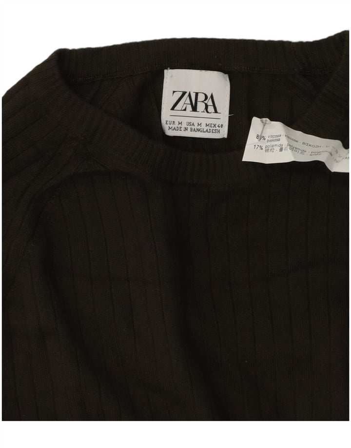 Pulover pentru bărbați Zara, cu decolteu, viscoză, verde mediu
