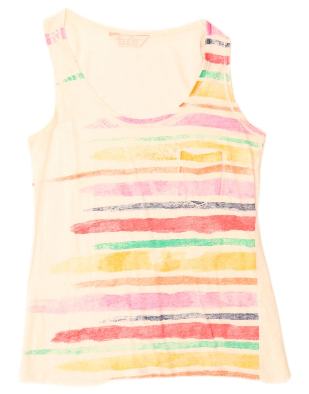 Vest Vest Top Femei Zara UK 12 Medium Multicolore Dungi