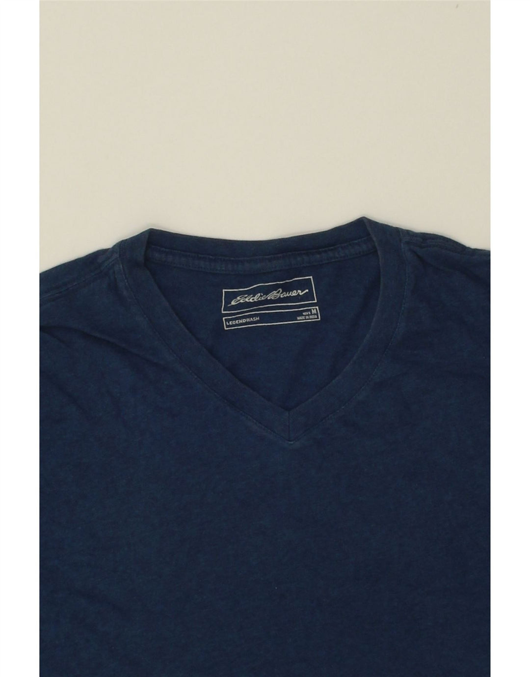 EDDIE BAUER Mens T-Shirt Top Medium Navy Blue Cotton Vintage Eddie Bauer and Second-Hand Eddie Bauer from Messina Hembry 