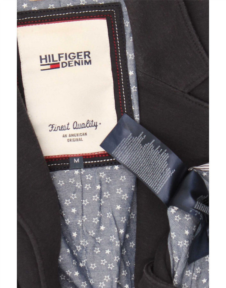Sacou Tommy Hilfiger pentru femei, cu 1 nasture, UK 12, bumbac mediu albastru bleumarin