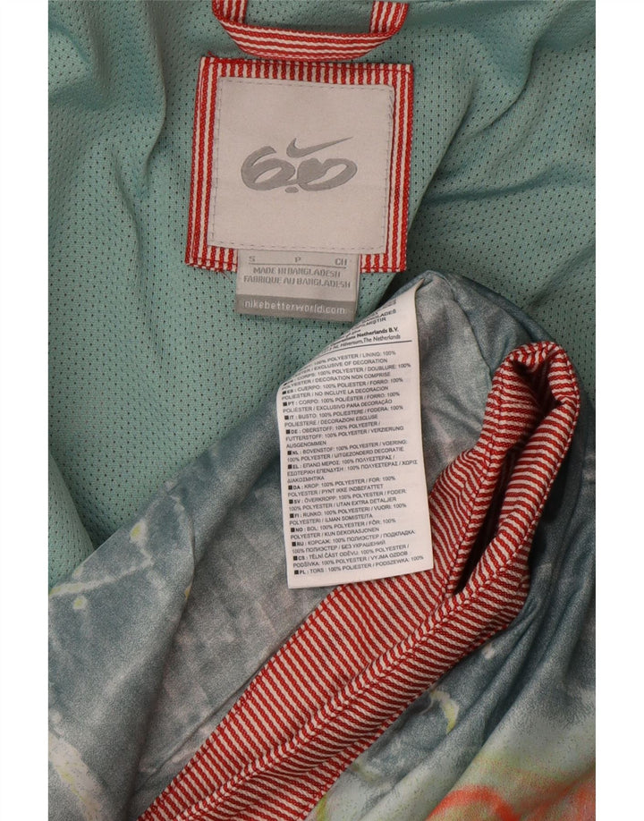 Jachetă de vânt cu glugă NIKE pentru femei UK 10 Poliester cu dungi roșii mici