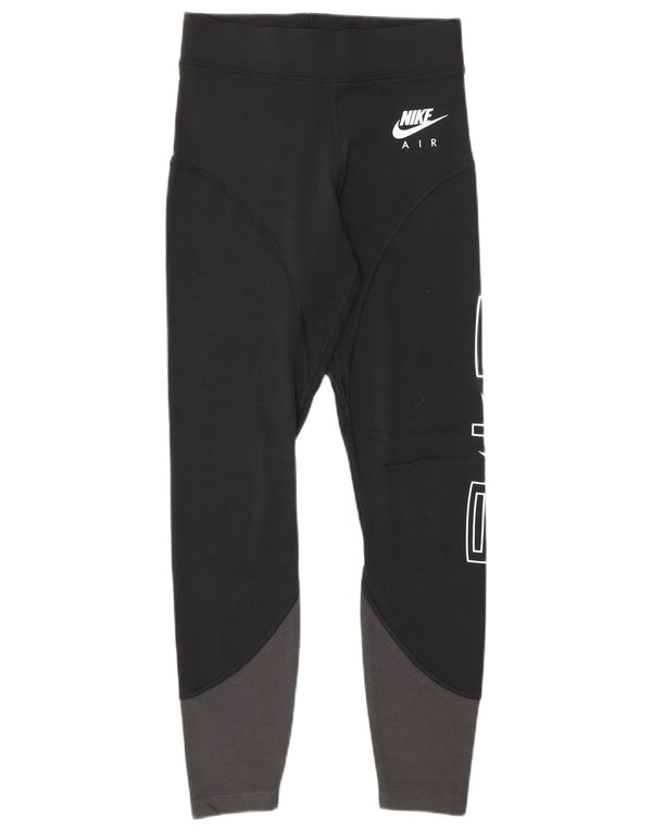 Leggings cu grafic pentru femei Nike UK 8 Sporturi mici din bumbac negru
