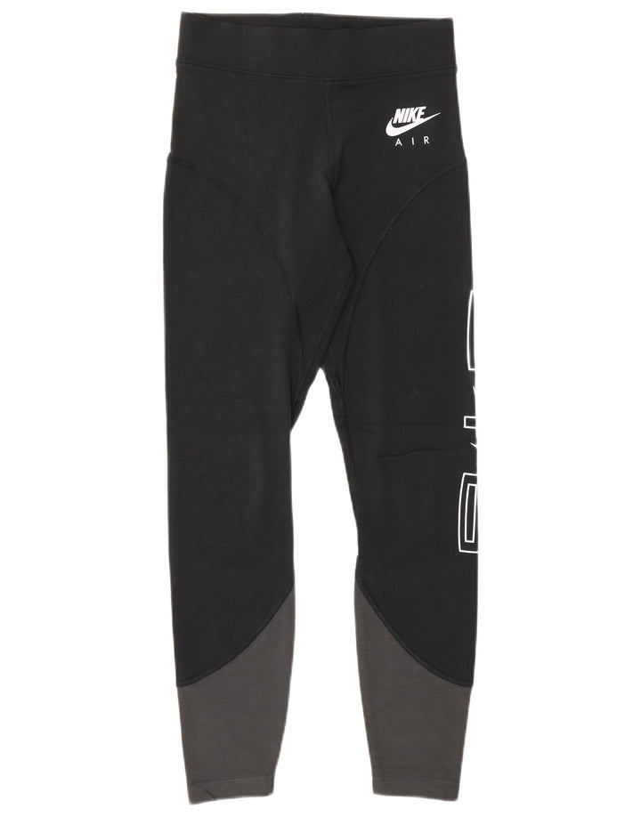 Leggings cu grafic pentru femei Nike UK 8 Sporturi mici din bumbac negru