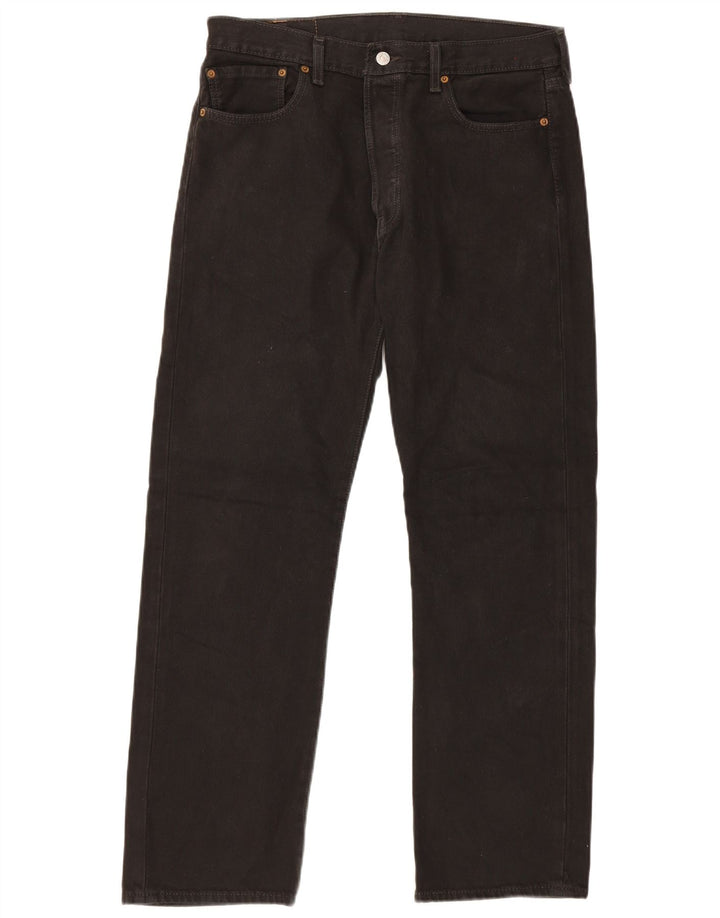 Blugi drepti pentru bărbați Levi's 501 W34 L30 bumbac negru