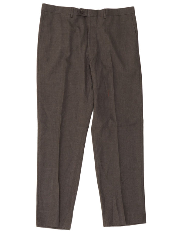 Marks & Spencer Pantaloni drepți pentru bărbați L38 L31 Poliester gri