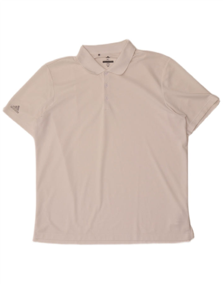 Polo de golf pentru bărbați Adidas XL, poliester alb