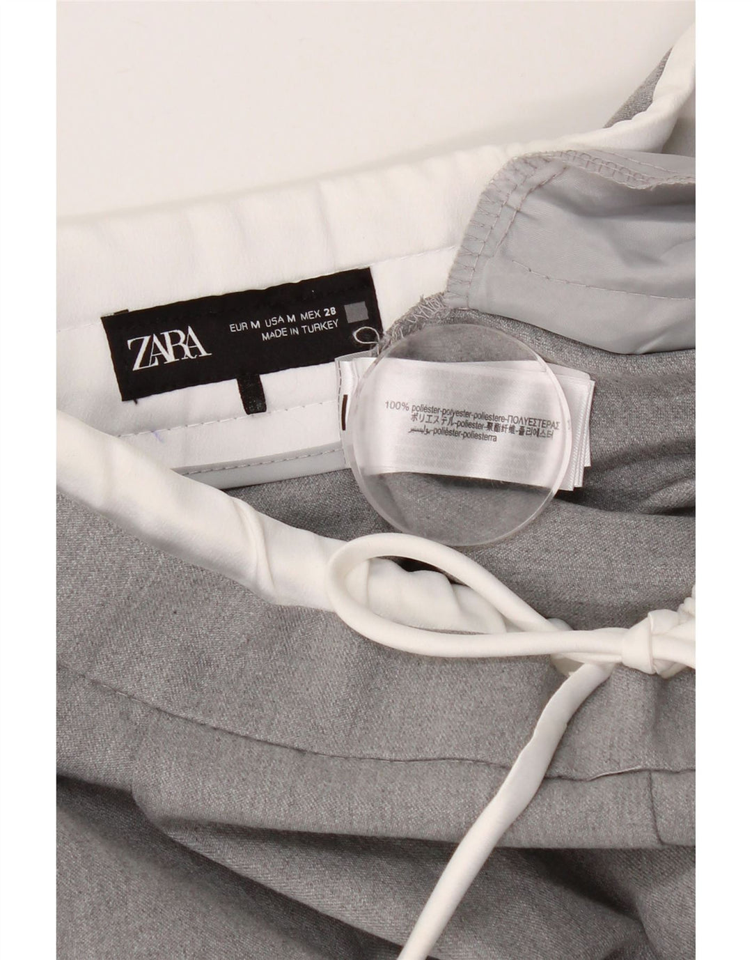 Pantaloni chino pentru femei ZARA L30 L28 Gri Poliester