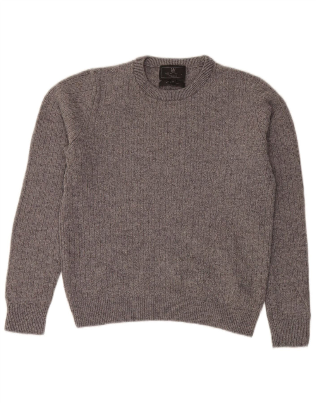 Pulover pentru femei Marks & Spencer Crop Crew Deck Pulover UK 14 Medium Gri