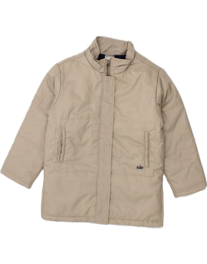 NIKE Boys Padded Jacket 6-7 Years XS Beige Nylon Vintage Nike and Second-Hand Nike from Messina Hembry 