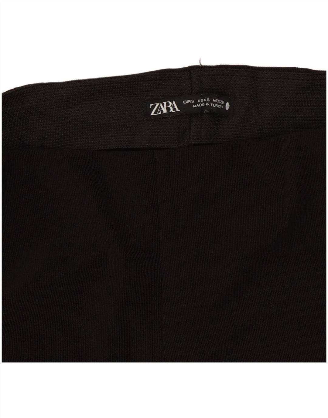 Pantaloni casual pentru femei Flare Zara Mici L26 L30 Poliester negru