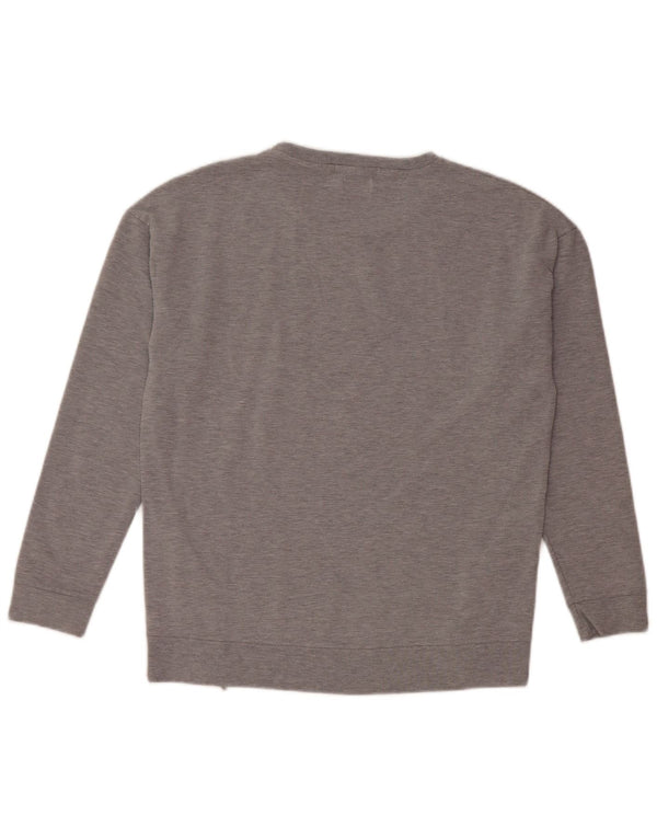 Pulover de hanorac grafic CONVERSE pentru femei UK 14 bumbac gri mediu