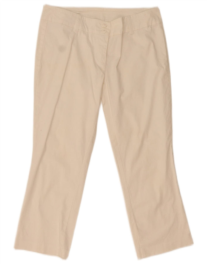 Pantaloni Capri Benetton pentru femei IT 44 Medium W31 L22 Bumbac alb
