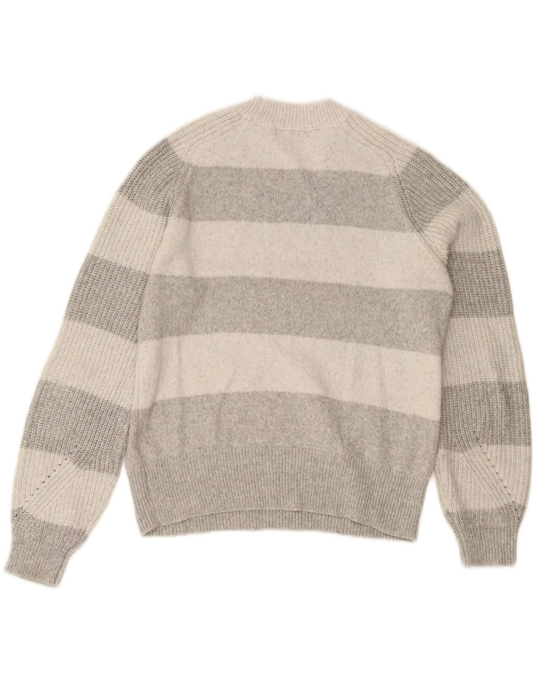 Pulover pentru damă Zara, cu gât turnut, UK 10, poliester cu dungi mici, gri