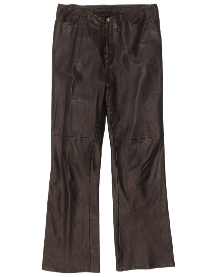 Pantaloni Dakota pentru femei Bootcut din piele W30 L31 negru