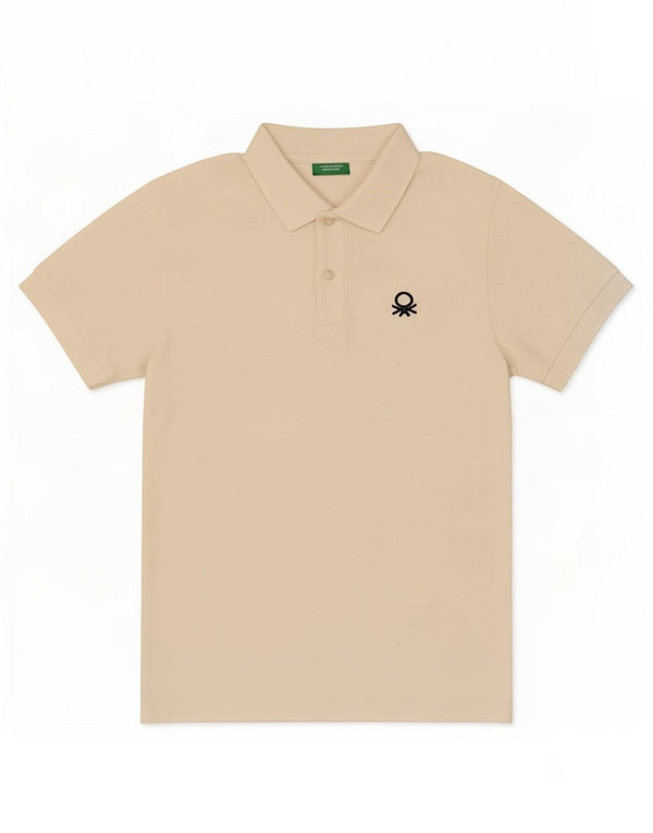 Tricou Polo Benetton Băieți 11-12 Ani 2XL Bumbac Alb