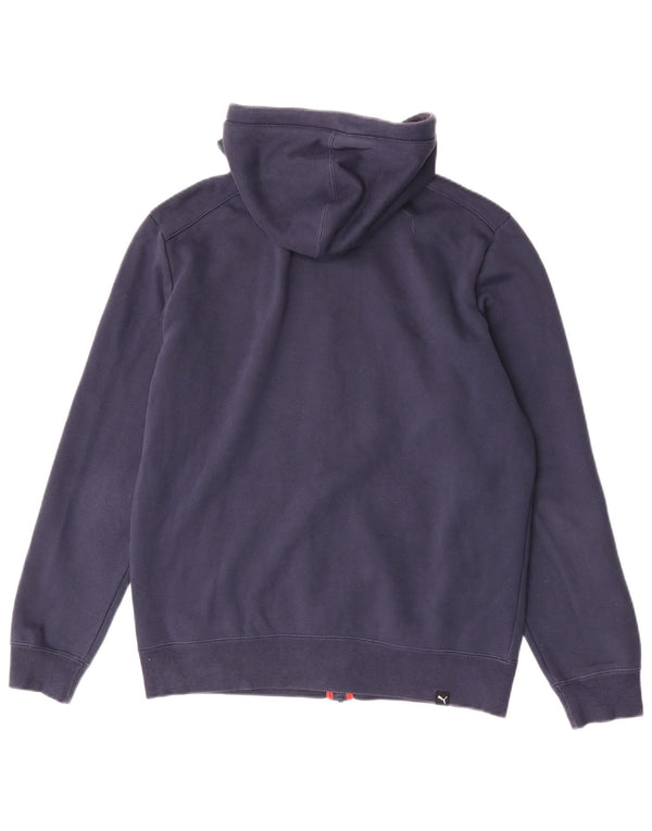 Pulover Puma pentru bărbați Graphic Regular Fit, cu fermoar, bumbac, albastru, mediu