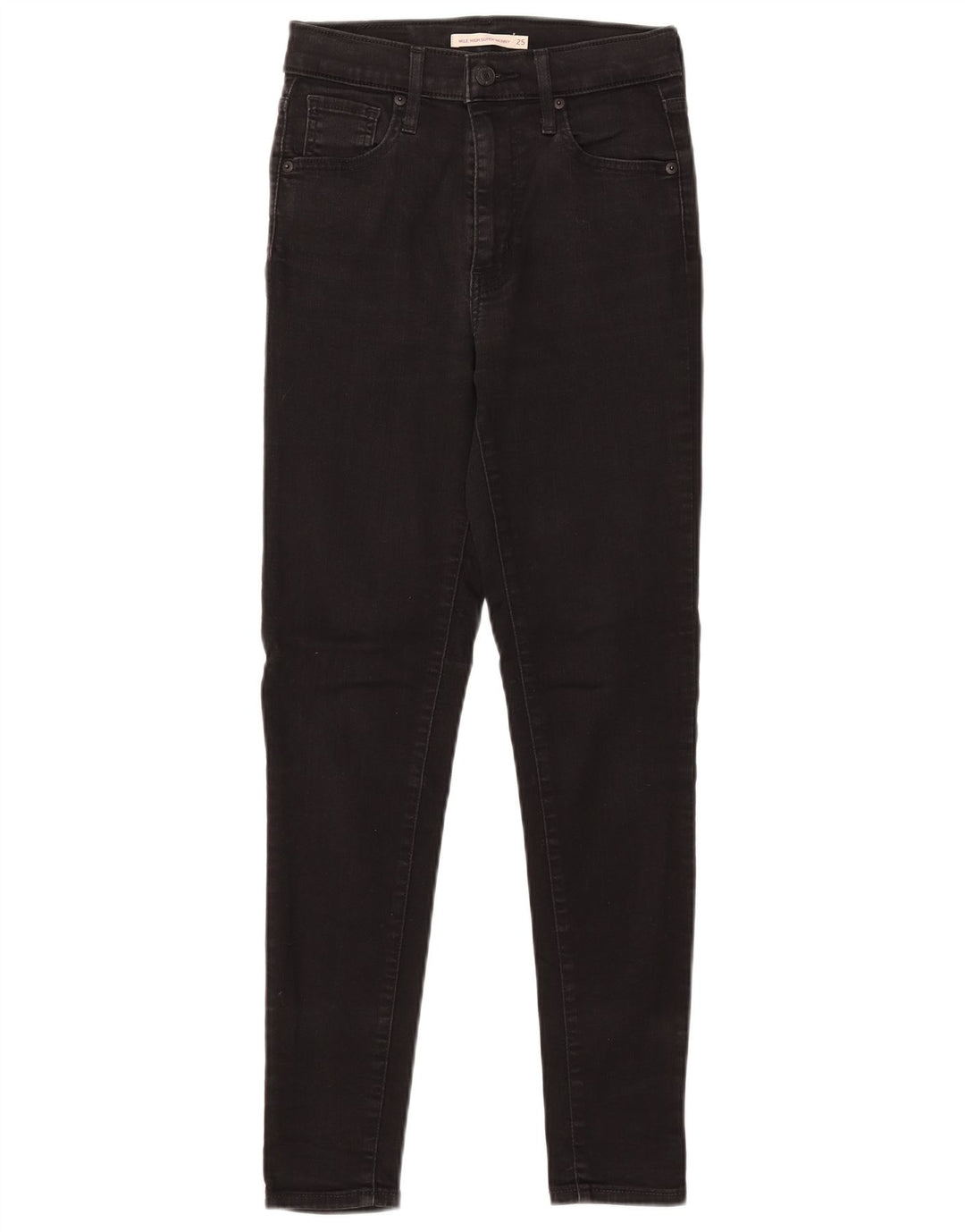 Blugi super skinny pentru femei Mile High L25 L28 bumbac negru LEVI'S
