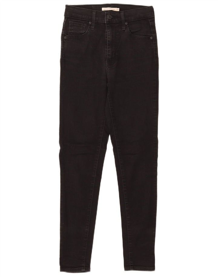 Blugi super skinny pentru femei Mile High L25 L28 bumbac negru LEVI'S