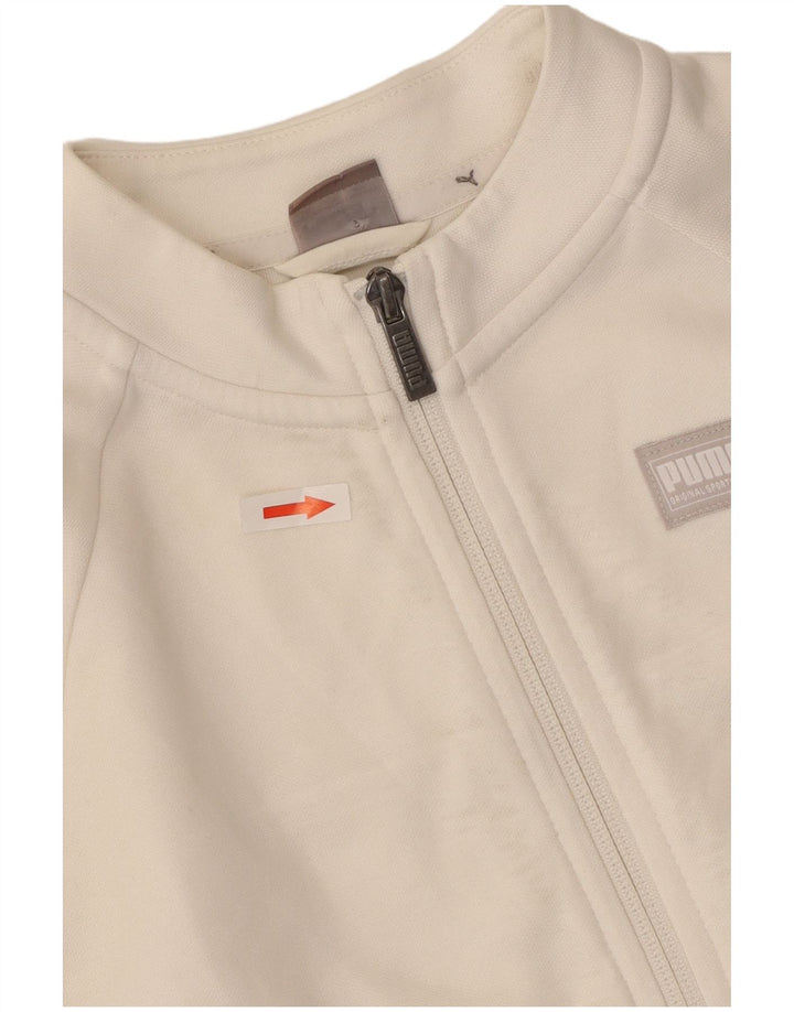 Jachetă de trening Puma Crop Oversized pentru femei UK 10 Poliester alb mic