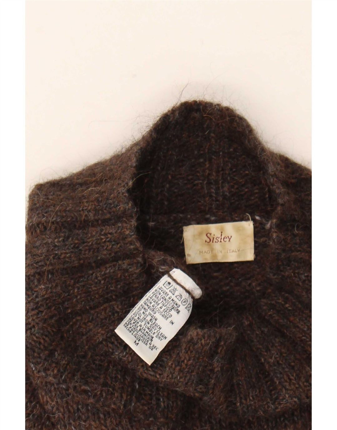 Pulover cu gât țestoasă pentru femei Sisley UK 14 Maro Mediu Fair Isle