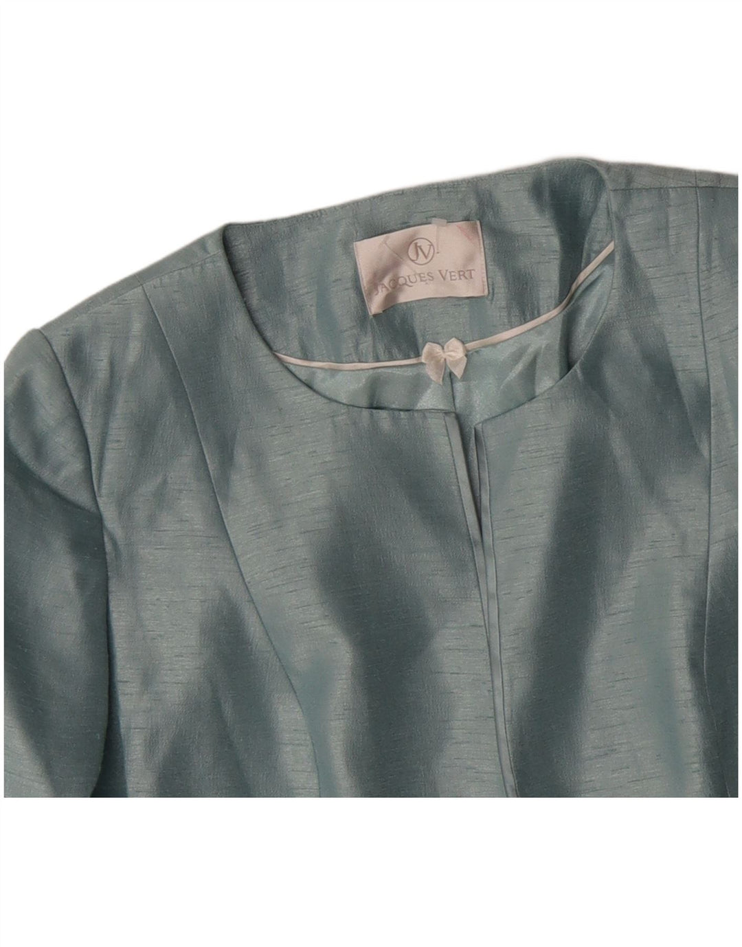 Jacques Vert Jachetă pentru femei cu mâneci 3/4 crop Blazer UK 16, mare, albastru, viscoză