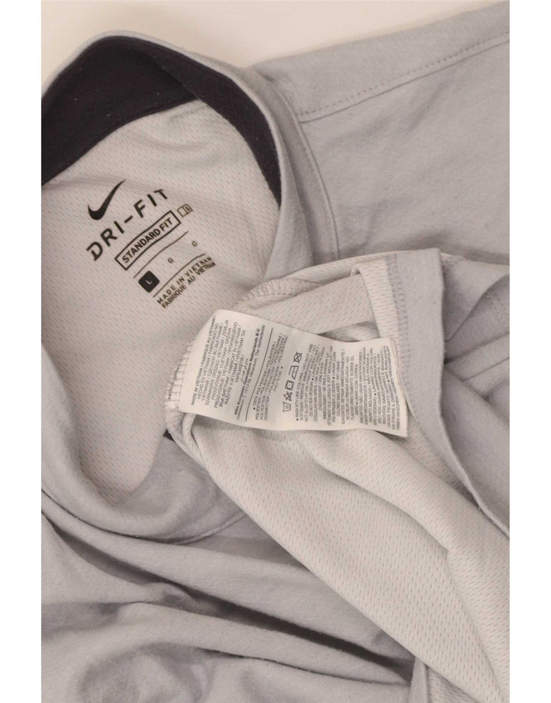Top de trening Nike Dri Fit Standard cu fermoar și gât pentru bărbați, mare, gri