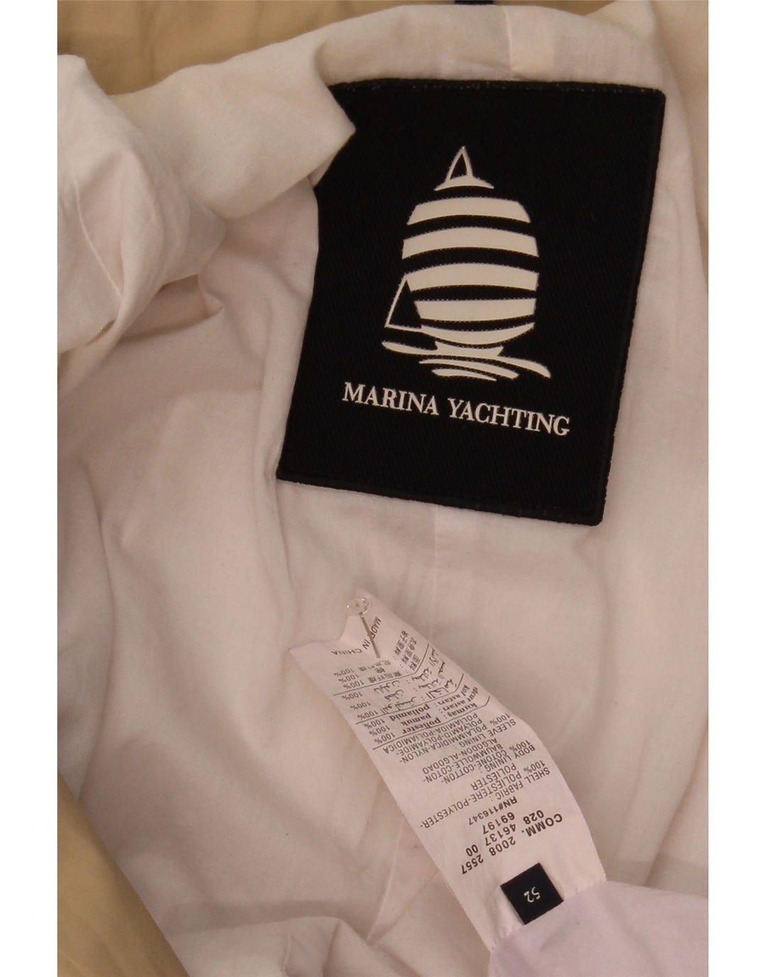 Marina Yachting Jachetă utilitare cu glugă pentru femei IT 52 2XL poliester bej