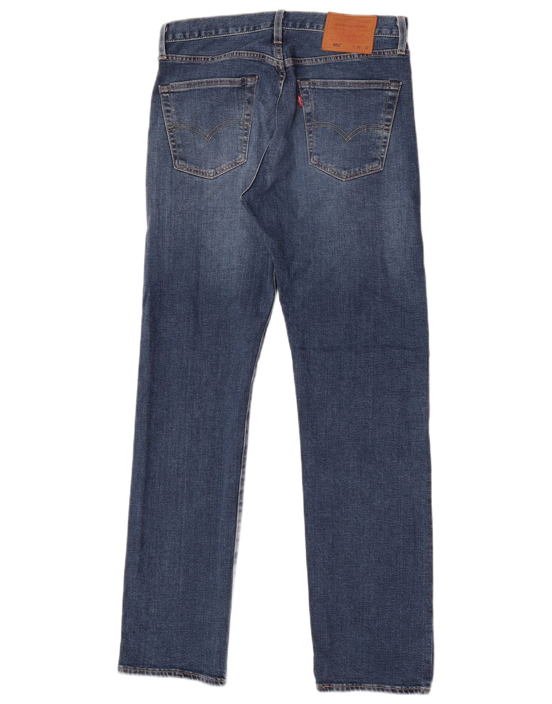 Blugi drepti pentru bărbați LEVI'S 501 W30 L32 Bumbac albastru