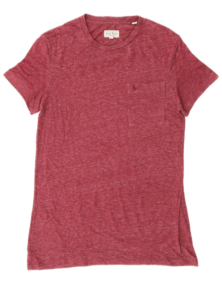 JACK WILLS Tricou Bărbați XS Bumbac Burgundy