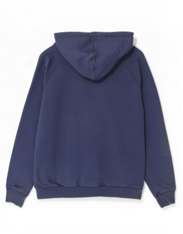 Pulover cu glugă supradimensionat cu grafic Adidas pentru femei UK 10 mic bumbac bleumarin