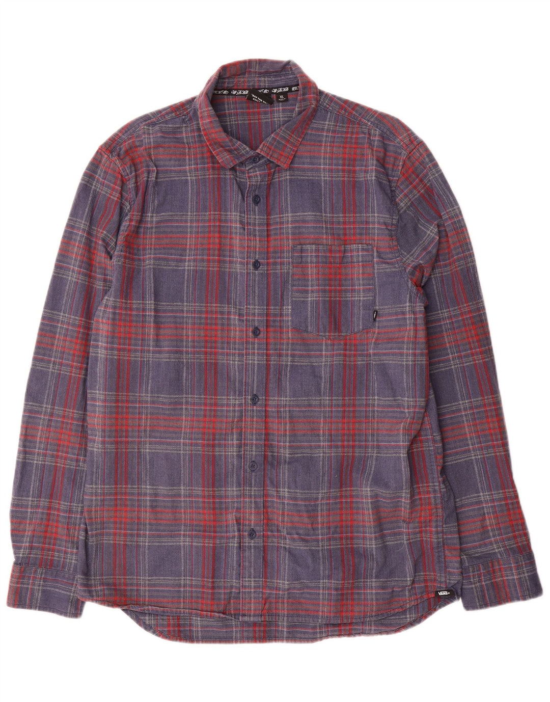 Cămașă de flanel pentru bărbați Vans XL, bumbac cu carouri multicolore
