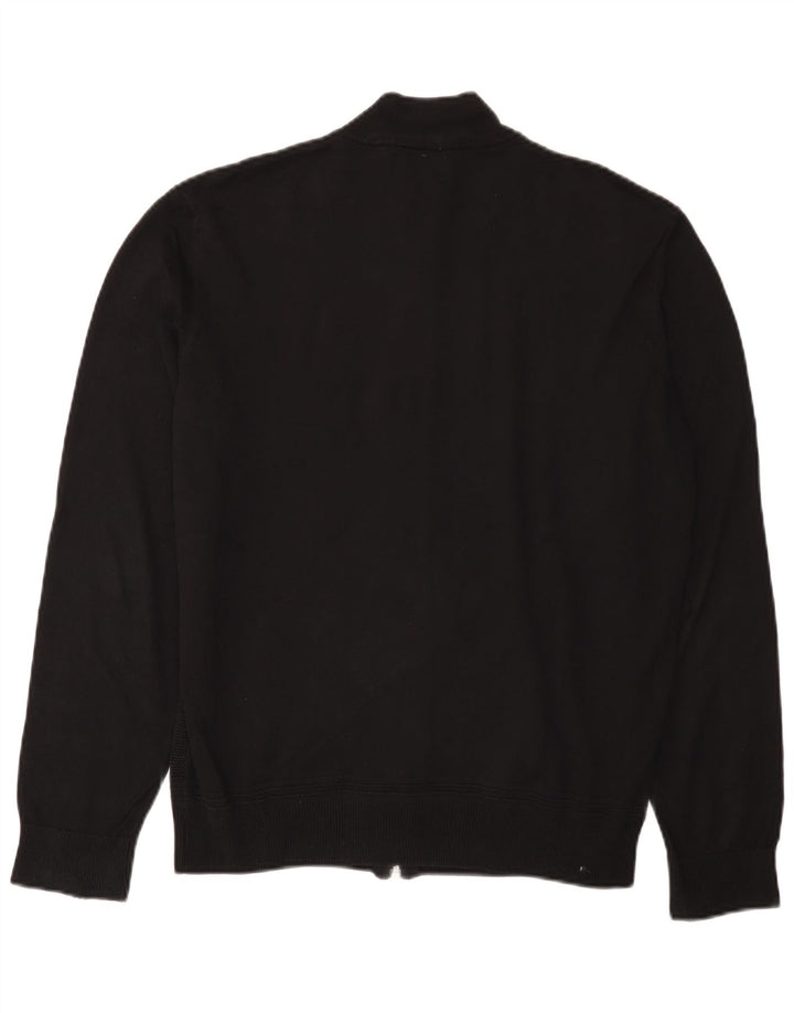 Pulover cardigan pentru bărbați Zara, mare, negru, bumbac