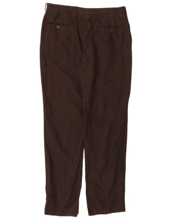 MASSIMO DUTTI Pantaloni Chino Drepți Femei EU 44 Large W34 L30 Maro