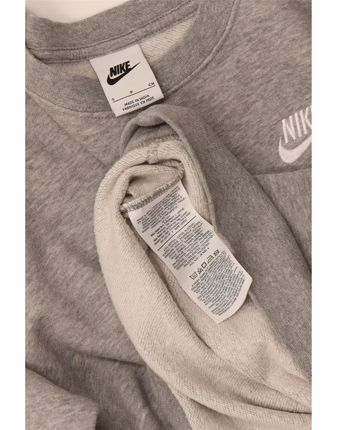 Pulover Nike pentru bărbați, bumbac, gri mic
