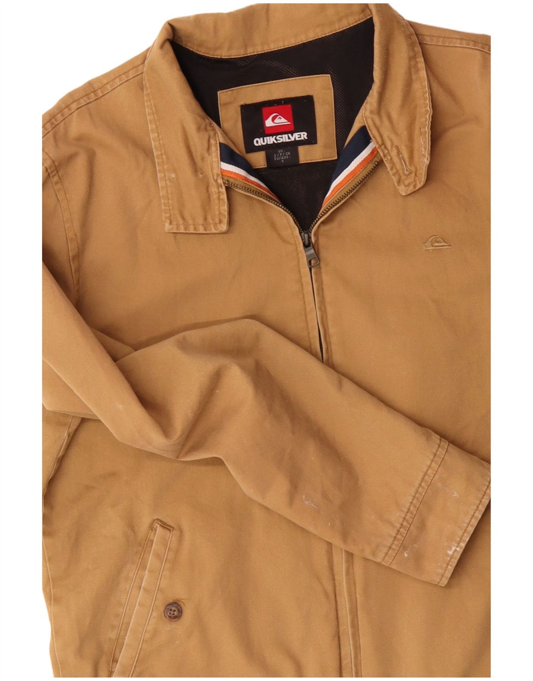 QUIKSILVER Bomber Jacket pentru bărbați UK 36 Small Beige Bumbac