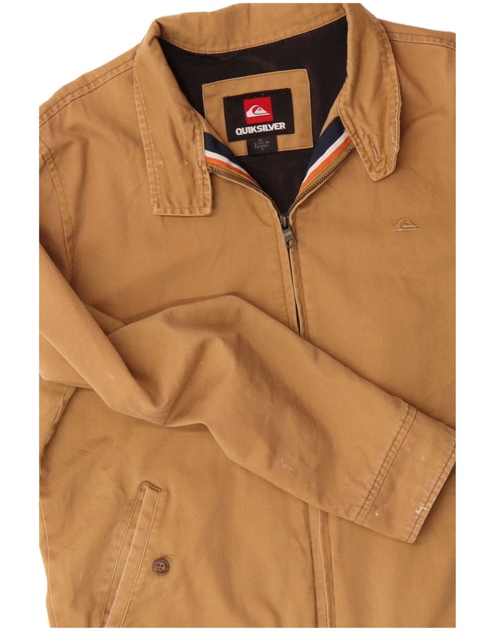 QUIKSILVER Bomber Jacket pentru bărbați UK 36 Small Beige Bumbac
