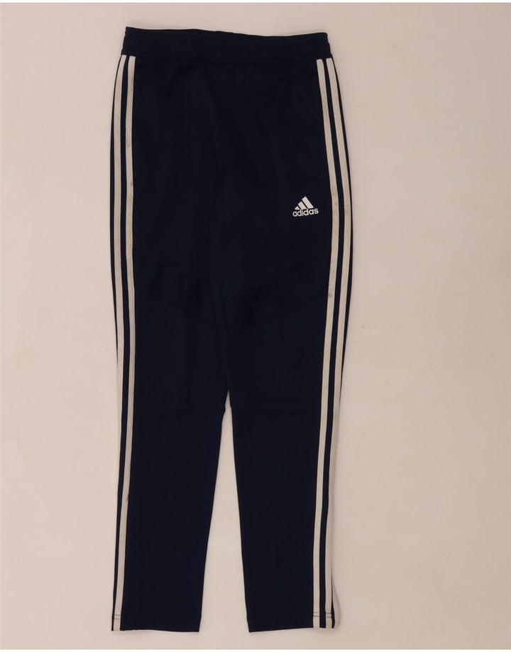 Pantaloni de trening Adidas băieți 11-12 ani poliester bleumarin