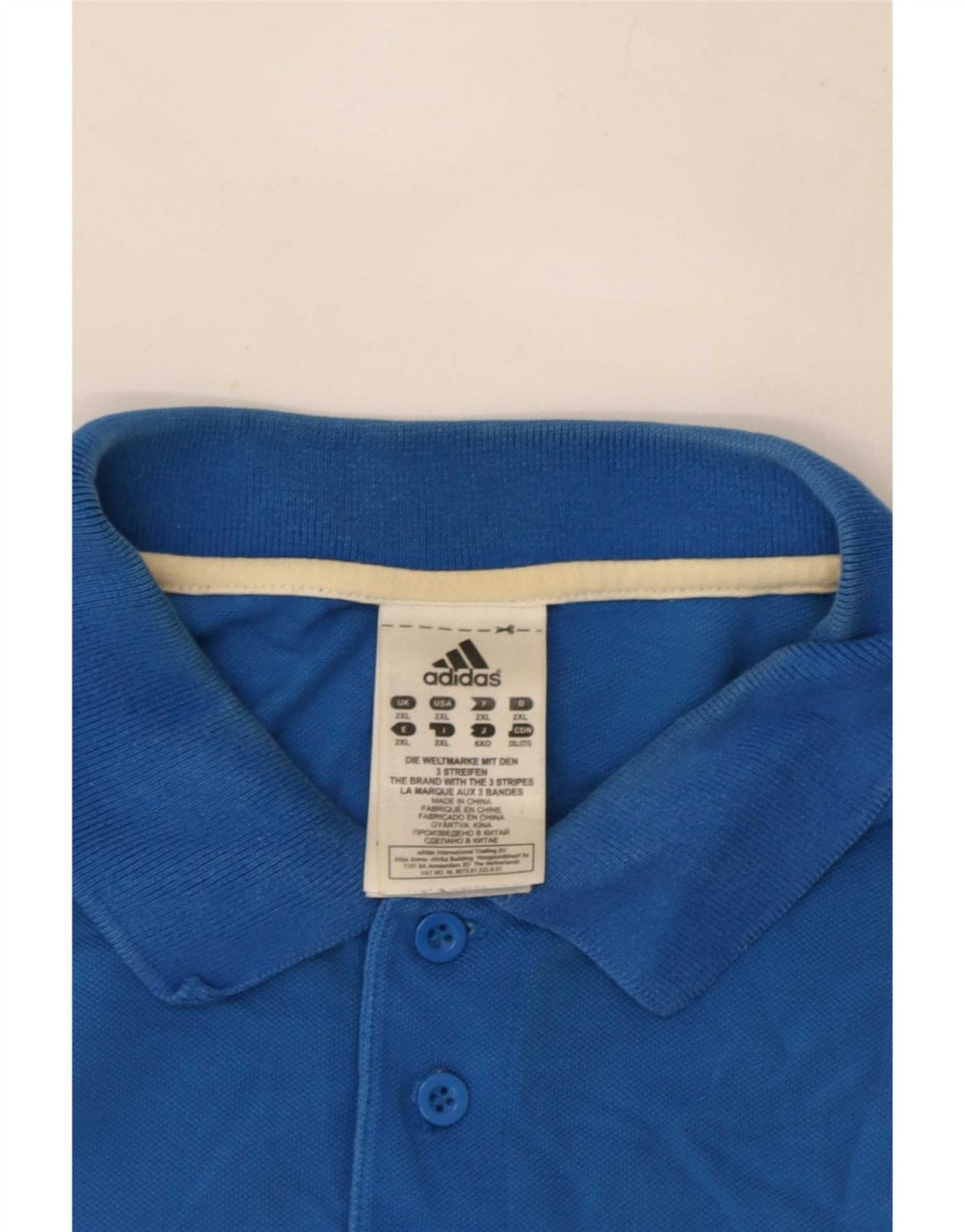 Tricou polo pentru bărbați Adidas 2XL, bumbac albastru