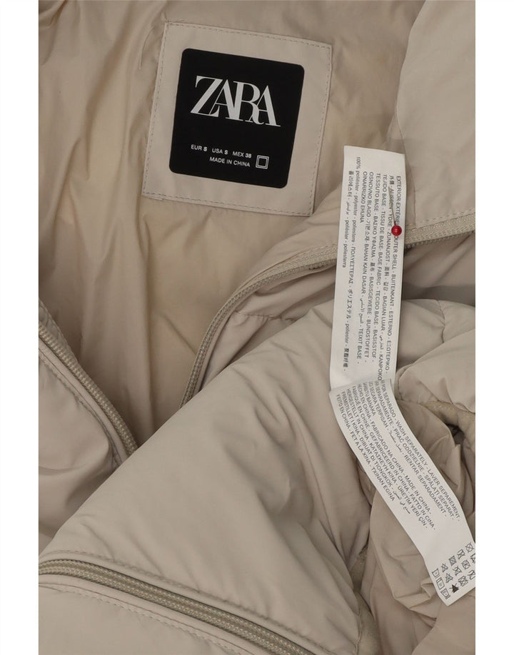 Jachetă căptușită pentru bărbați ZARA UK 36 Mic, bej, poliester