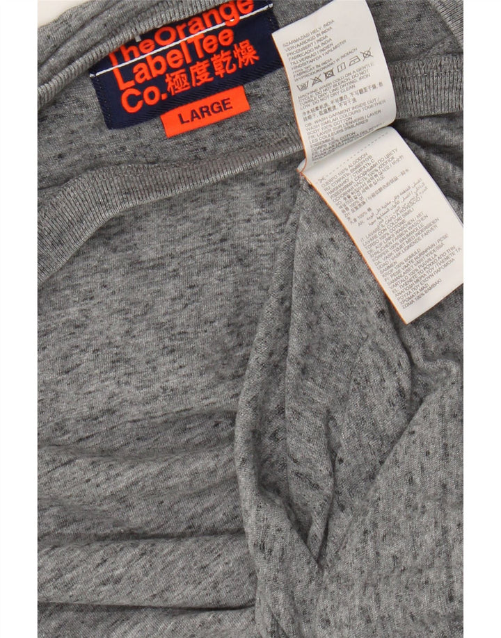 Tricou Superdry pentru bărbați Top mare din bumbac cu pete gri
