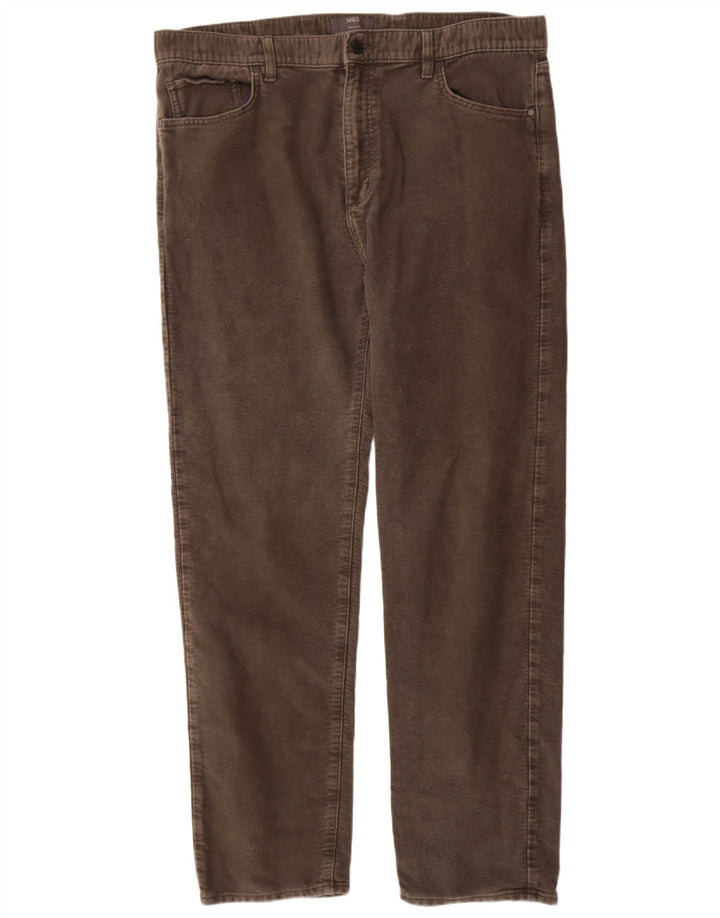 Pantaloni obișnuiți obișnuiți pentru bărbați Marks & Spencer L40 L33 bumbac gri