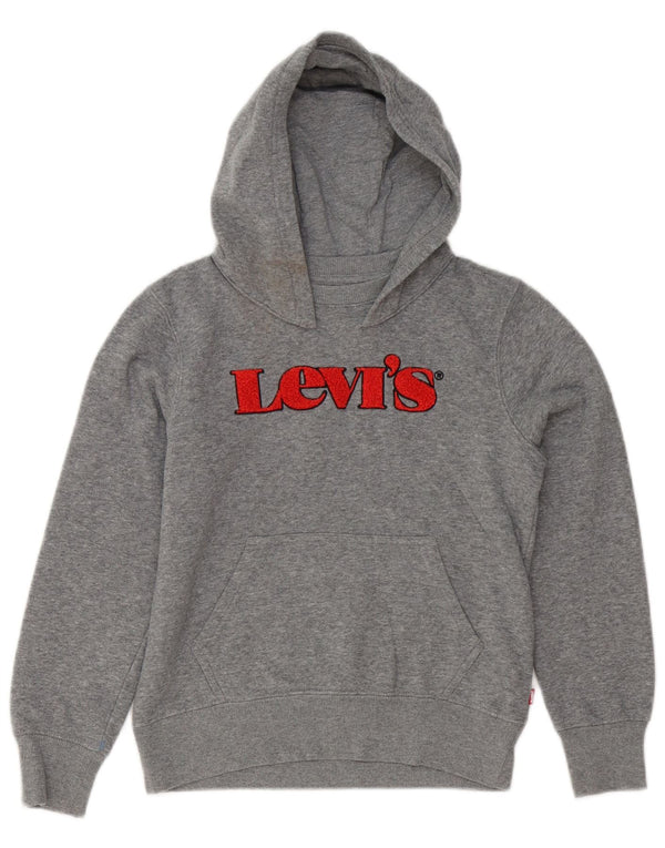 Levi's Boys Graphic Hoodie Jumper 9-10 ani bumbac gri