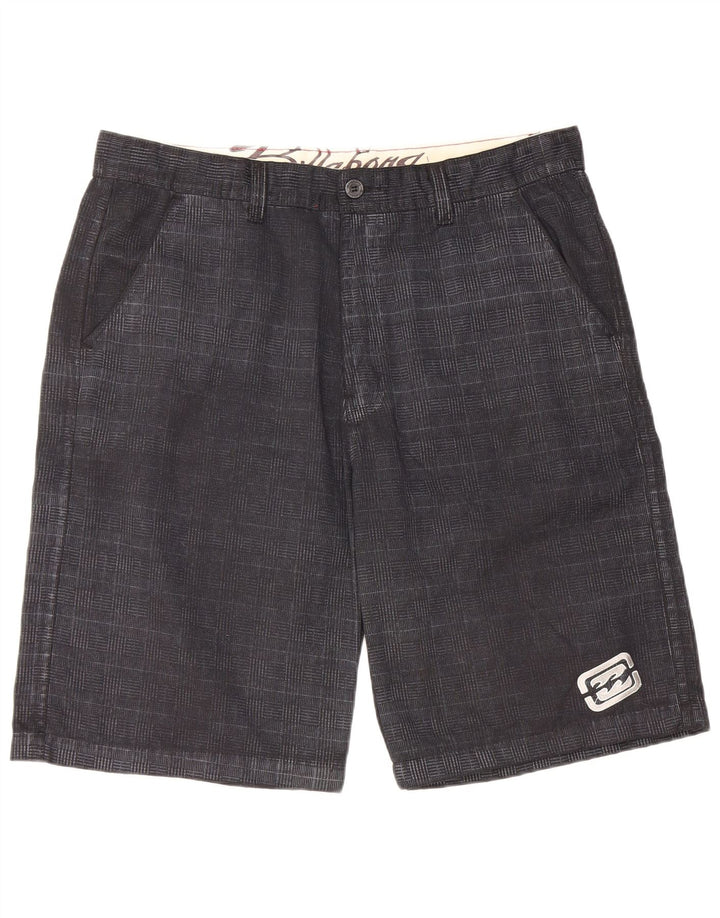 Pantaloni scurți chino pentru bărbați Billabong W40 XL, bumbac negru cu carouri