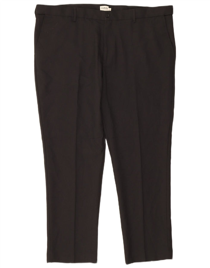 Farah Pantaloni Chino Classic Slim pentru bărbați L44 L29 Poliester negru