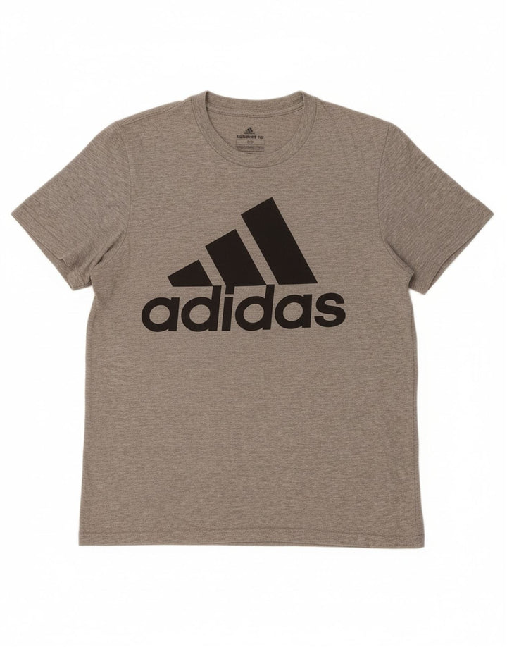 ADIDAS Mens Graphic T-Shirt Top Small Grey Cotton