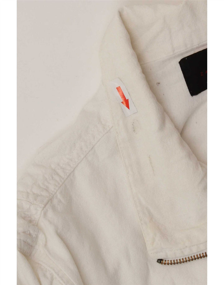 Jachetă pentru bărbați Zara UK 42 XL, poliester alb