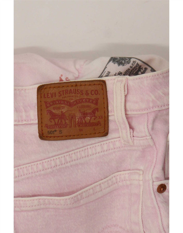 Blugi drepti pentru femei Levi's 501 Mici W27 L29 roz