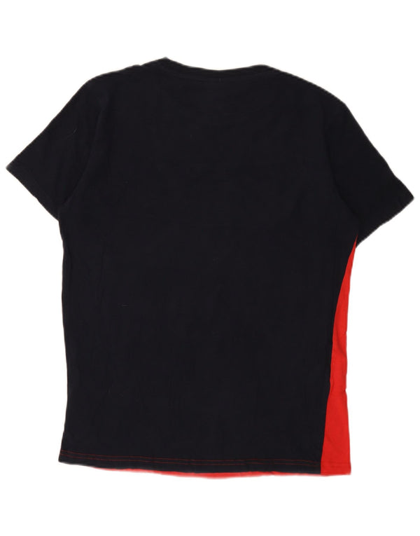 Tricou Băieți CHAMPION Top 13-14 Ani XL Bumbac Colorblock Negru