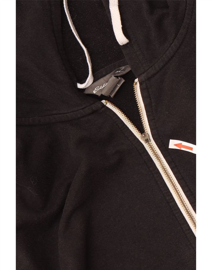 Pulover cu glugă cu fermoar pentru bărbați Eddie Bauer, bumbac mare, negru